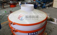 醋酸過(guò)濾塑料振動(dòng)篩安徽池州發(fā)貨，請張經(jīng)理注意查收！
